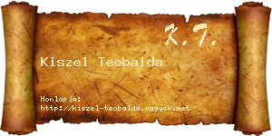 Kiszel Teobalda névjegykártya